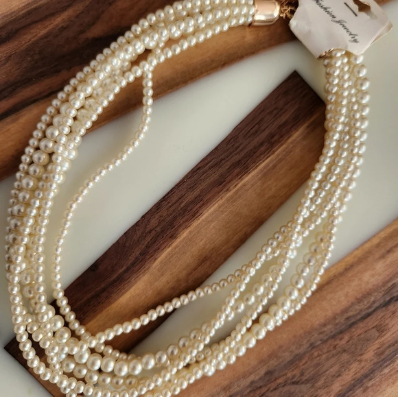 Fashion Jewelry Jewelry - Glass  Pearl Twisted Choker Necklace